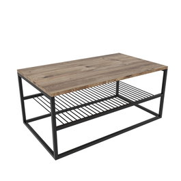 Hanah Home Asude - Pine Mesa de Café Industrial PineBlack